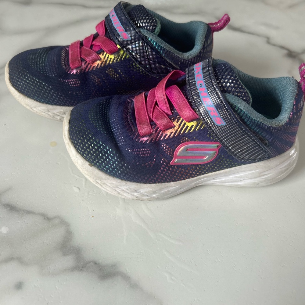 Skechers Kids' Navy and Pink Sneakers